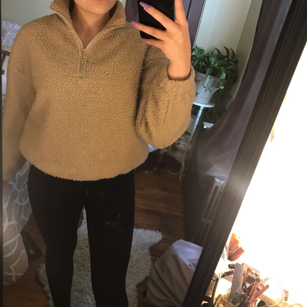 Faux fur sweater